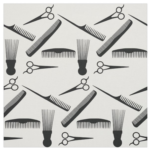 Ethnic diverse natural hair comb barber tools fabric | Zazzle