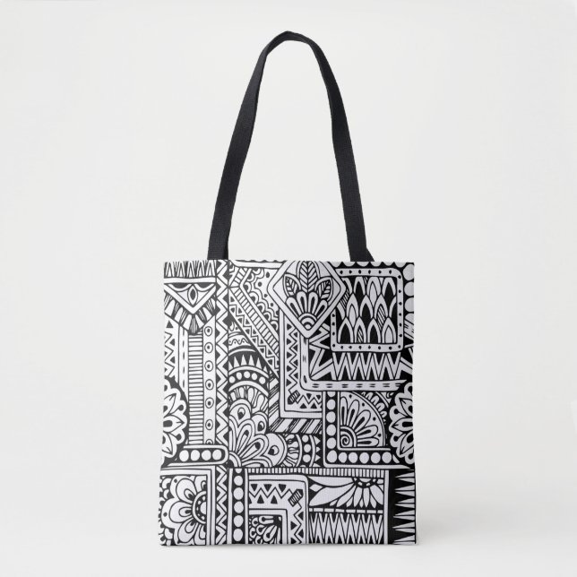 Ethnic Doodle 2 Tote Bag (Front)
