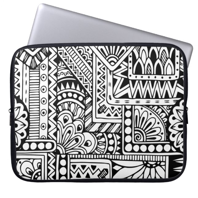 Ethnic Doodle Laptop Sleeve (Front)