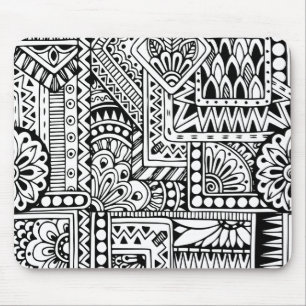 Ethnic Doodle Mouse Pad