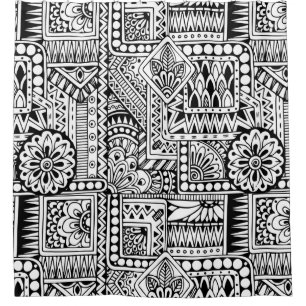 Ethnic Doodle Shower Curtain