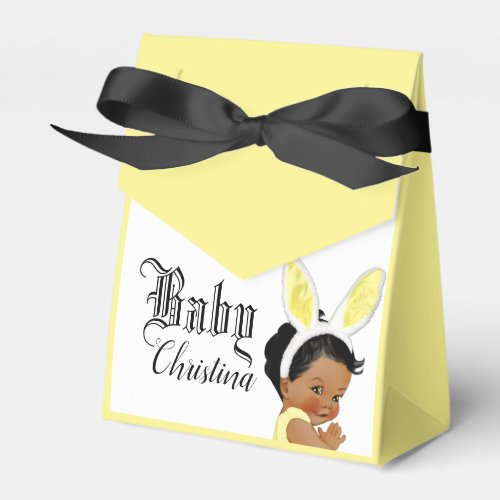 Ethnic Easter Bunny Baby Girl Elegant  Bright Favor Boxes