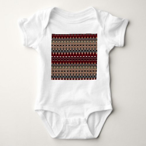 Ethnic Elegance Seamless Border Patterns Baby Bodysuit