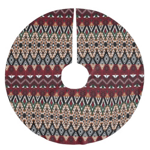 Ethnic Elegance Seamless Border Patterns Brushed Polyester Tree Skirt