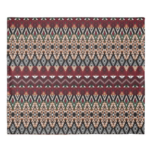 Ethnic Elegance Seamless Border Patterns Duvet Cover