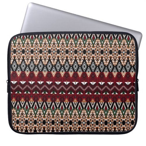Ethnic Elegance Seamless Border Patterns Laptop Sleeve