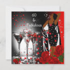 Ethnic Fabulous 60th Birthday Red Roses Martini
