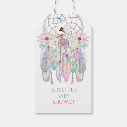 Ethnic Fairy Dream Catcher Arrow Feathers Ribbons Gift Tags