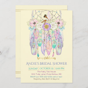 Ethnic Fairy Dream Catcher Boho Any Color Paper Invitation