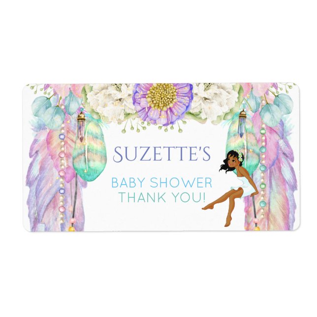 Ethnic Fairy Dream Catcher Favor Gift Thank You Label (Front)
