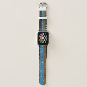 Ethnic Feathers: Embroidery Boho Chic Apple Watch Band