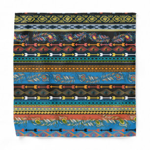Ethnic Feathers: Embroidery Boho Chic Bandana