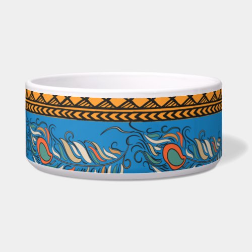 Ethnic Feathers Embroidery Boho Chic Bowl