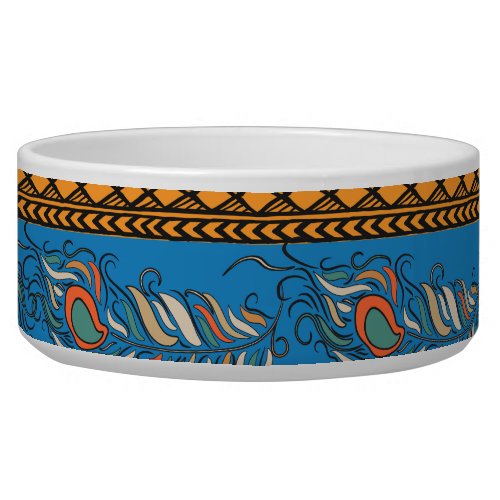Ethnic Feathers Embroidery Boho Chic Bowl