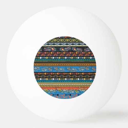 Ethnic Feathers Embroidery Boho Chic Ping Pong Ball