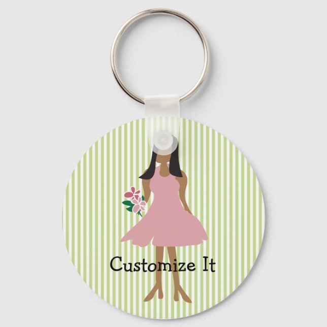 Ethnic Female Wedding Keychain (Front)