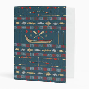 Ethnic Fishing Pattern Mini Binder