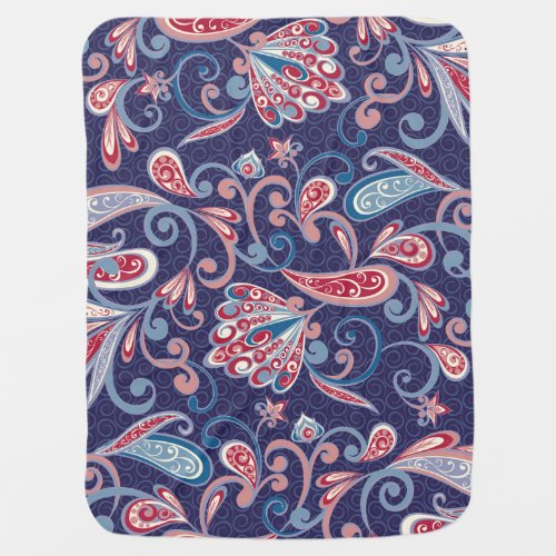 Ethnic Floral Abstract Oriental Seamless Baby Blanket