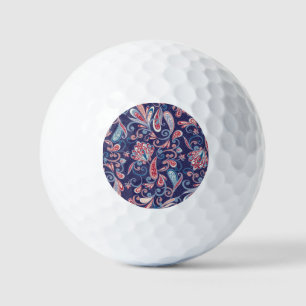 Ethnic Floral: Abstract Oriental Seamless. Golf Balls