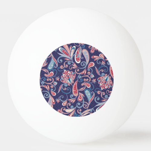 Ethnic Floral Abstract Oriental Seamless Ping Pong Ball