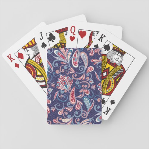 Ethnic Floral Abstract Oriental Seamless Playing Cards