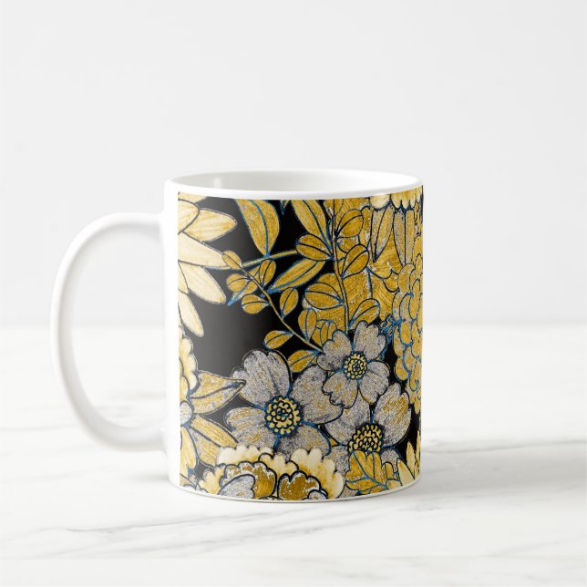 Ethnic Floral: Creative Paisley Texture. Coffee Mug (Left)