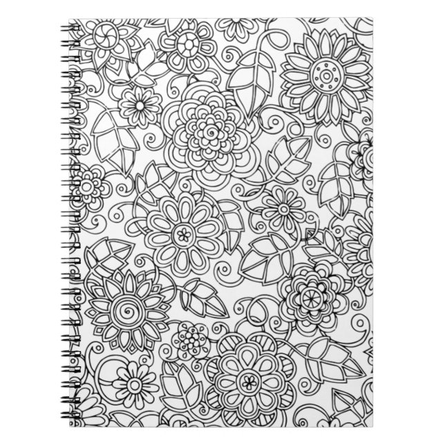 Ethnic Floral Doodle Notebook (Front)