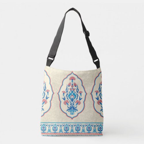 Ethnic Floral Fabric Seamless Elegance Crossbody Bag