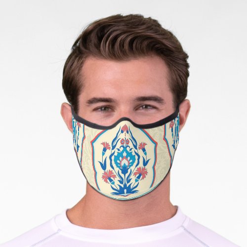 Ethnic Floral Fabric Seamless Elegance Premium Face Mask