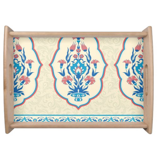 Ethnic Floral Fabric Seamless Elegance Serving Tray