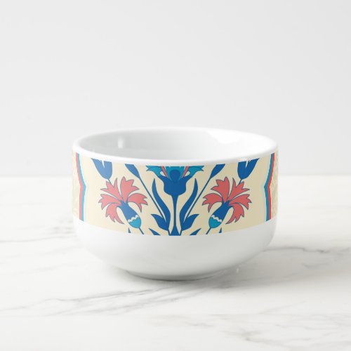 Ethnic Floral Fabric Seamless Elegance Soup Mug