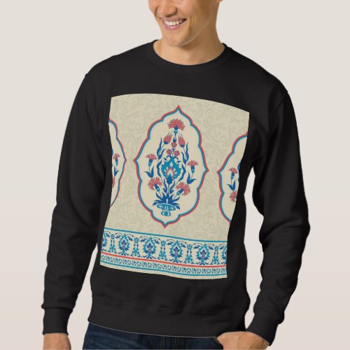 Ethnic Floral Fabric Seamless Elegance Sweatshirt