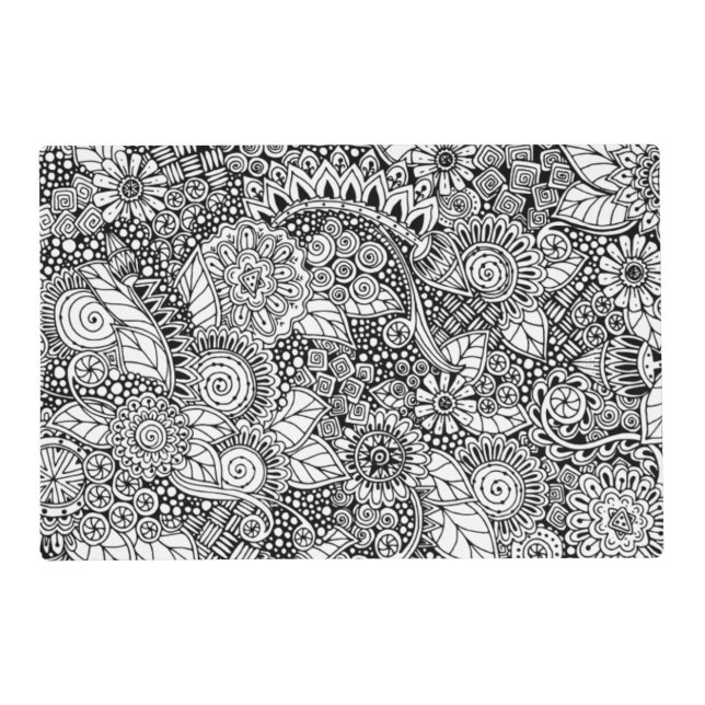 Ethnic Floral Inspired Placemat (Front)