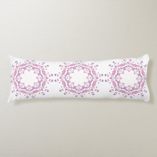 Ethnic floral mandala. body pillow (Front)