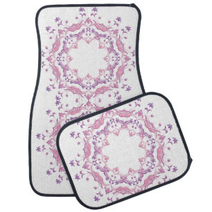 Ethnic floral mandala. car mat