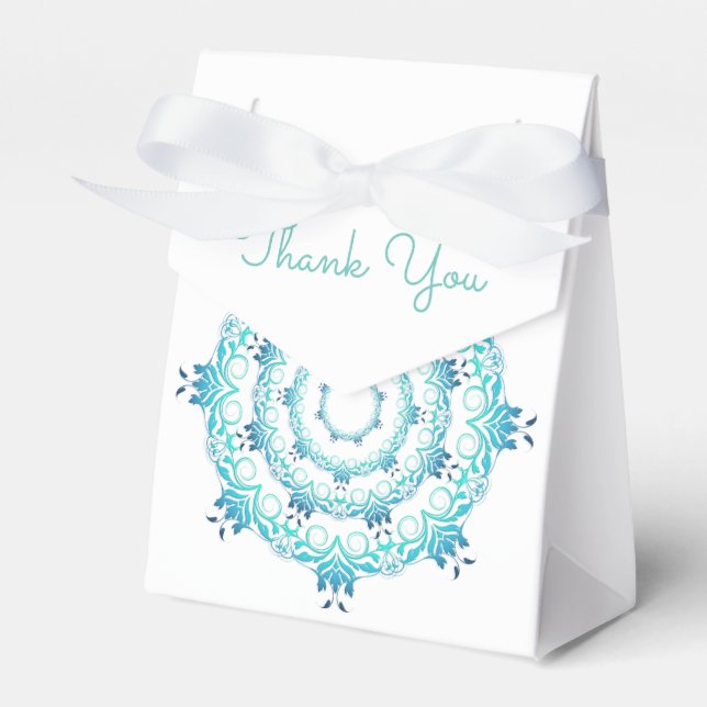 Ethnic Floral  Mandala. Favor Boxes (Front Side)