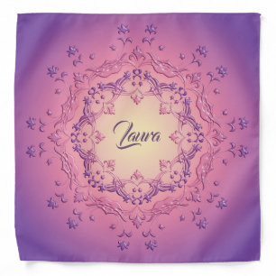 Ethnic floral mandala. Floral Crown Bandana