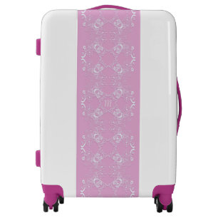 Ethnic floral mandala. monogram luggage