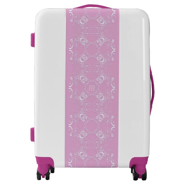 Ethnic floral mandala. monogram luggage (Front)