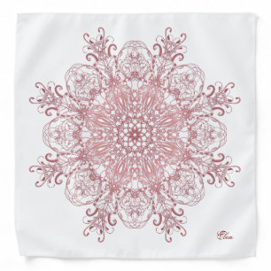 Ethnic floral mandala.name. bandana