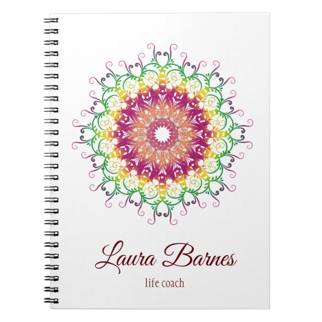 Ethnic floral mandala. notebook (Front)