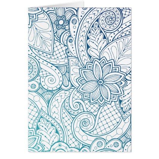 Ethnic floral Mandala pattern Cards (Front)
