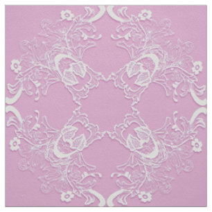 Ethnic floral pink  mandala. fabric