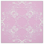 Ethnic floral pink  mandala. fabric