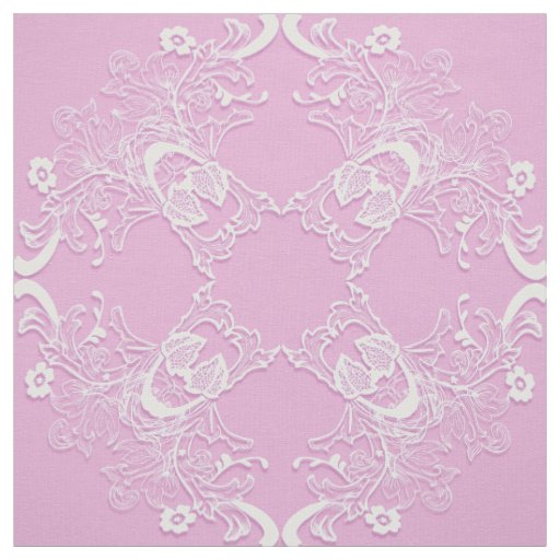 Ethnic floral pink  mandala. fabric