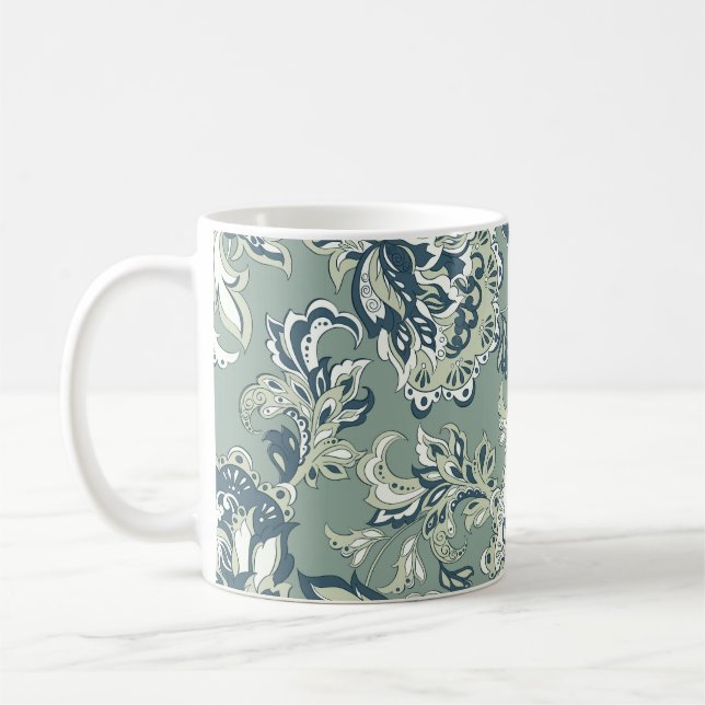 ethnic floral seamless pattern. folkloric batik or coffee mug (Left)