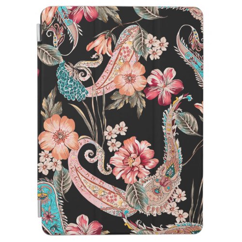 Ethnic flowers and leaves with paisley vintage ele iPad air cover