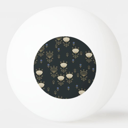 Ethnic Flowers Vintage Ornamental Design Ping Pong Ball