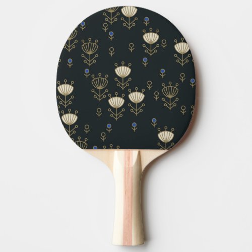 Ethnic Flowers Vintage Ornamental Design Ping Pong Paddle