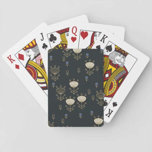 Ethnic Flowers Vintage Ornamental Design Playing Cards
